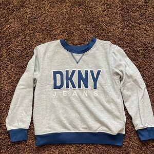 DKNY Gray and Blue Sweatshirt